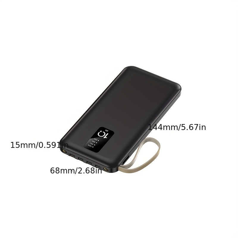 1 Cargador Portátil 10000 Mah Cargador Batería Teléfono - Temu