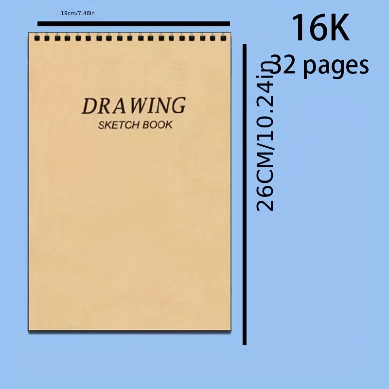 A4 Drawing Notebooks flip coil blank student sketch book watercolor paper drawing  comic graffiti Art Supplies