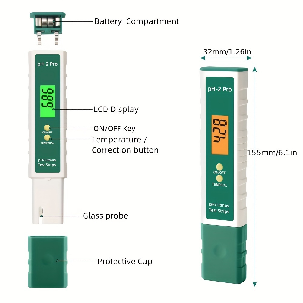 PH Testeur Electronique, Testeur de qualité de l'eau Digital LCD,Fonction  D'étal