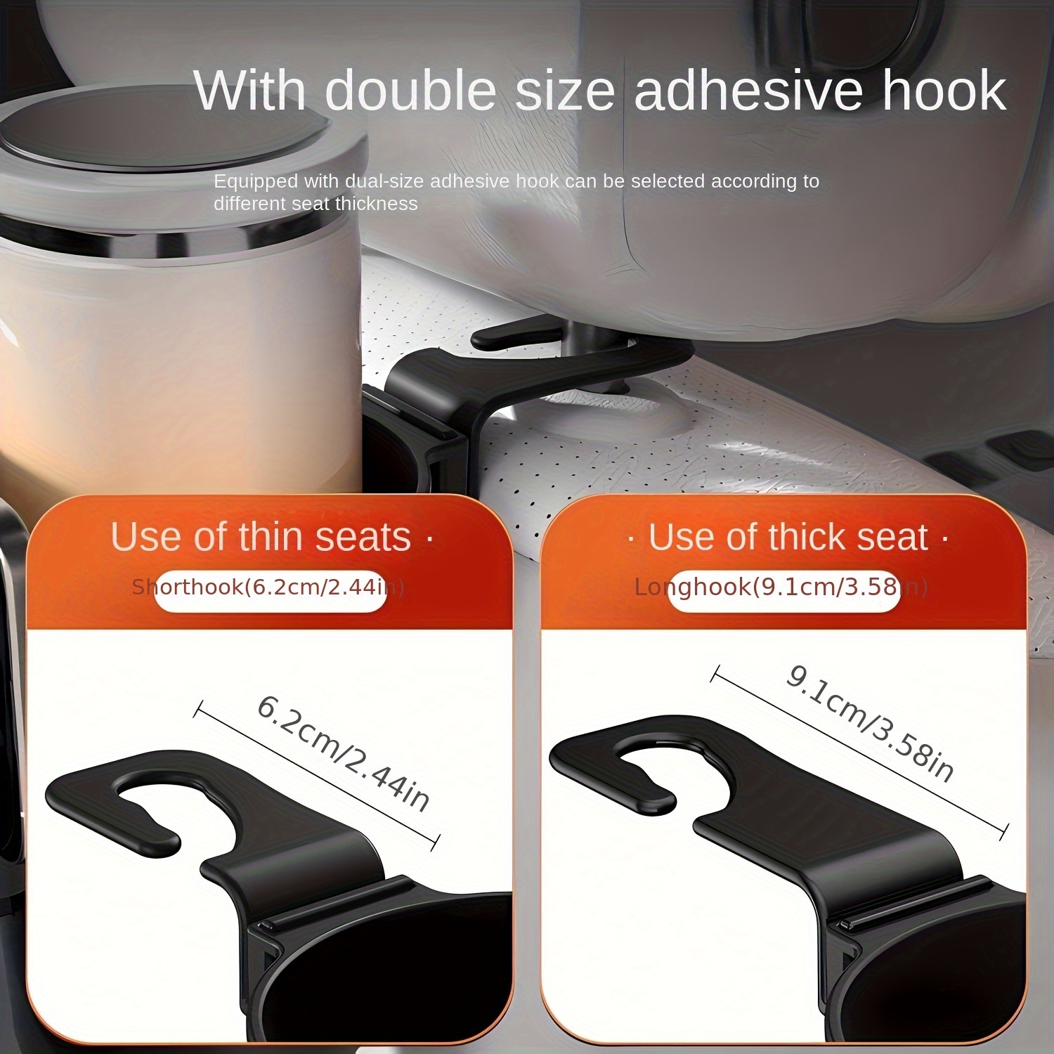 car seat backrest car cup holder hook multifunctional phone holder water bottle and cup holder car air outlet storage Product details 6