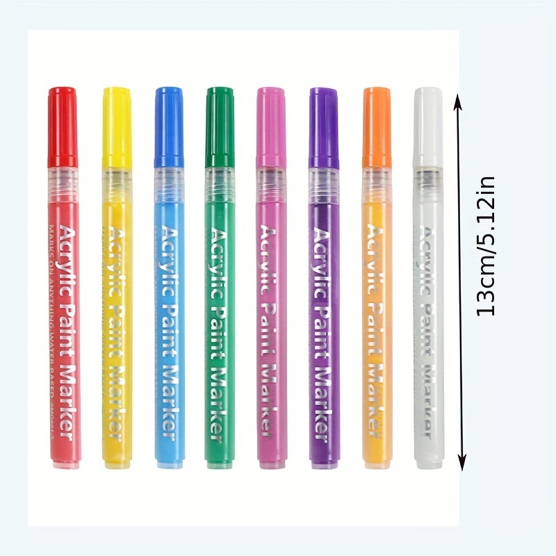 8 Colors Paint Pens Paint Markers - Permanent Oil Based Paint