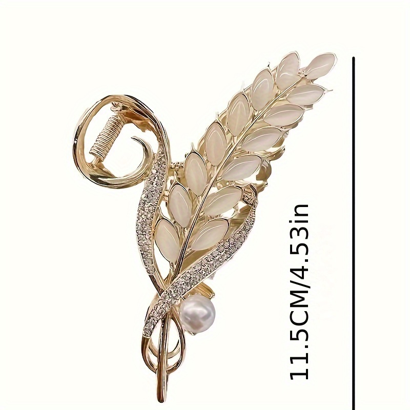 2pcs Hair Clip, Hair Pins Faux Pearl Claw Clips Headwear Hair Accessories for Women and Girls, Trendy Jewelry Gift,Temu