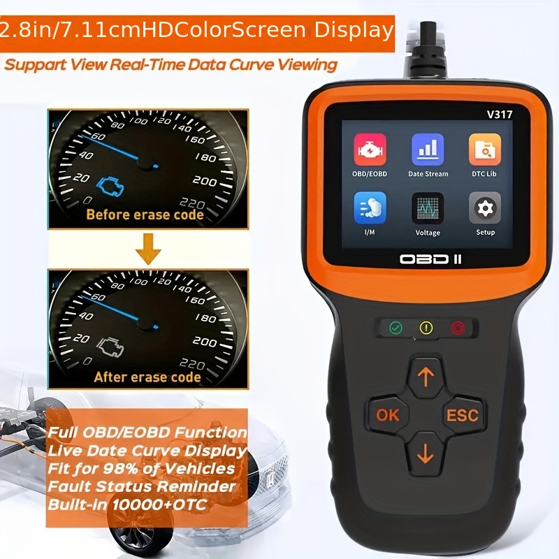 OBD2 Scanner Auto Check Car Engine Clear Fault Code Reader - Temu Canada
