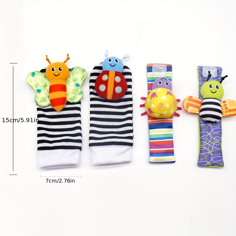 Socks + Watch Straps Baby Toy Rattle Wrist Socks Set Watch - Temu Canada