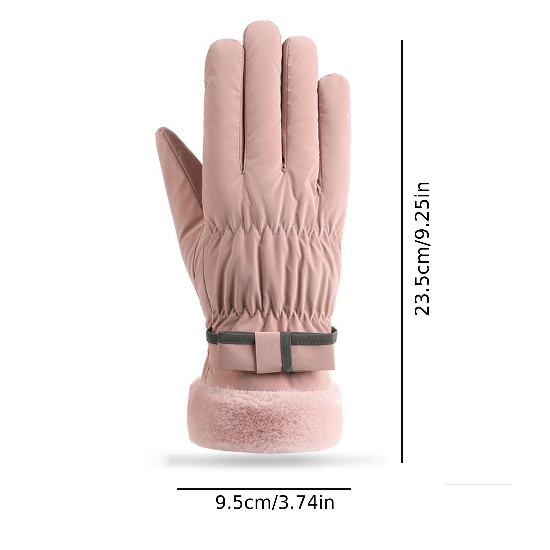 Guantes impermeables de felpa para mujer, guantes de nieve con dedos  completos, guantes térmicos gruesos, cálidos para invierno – Los mejores  productos en la tienda online Joom Geek