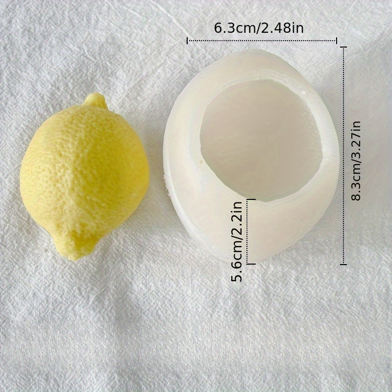 Image of 3d Lemon Silicone Soap Mold For Homemade Soap Making Lime Silicone Mold Candle Lotion Mold