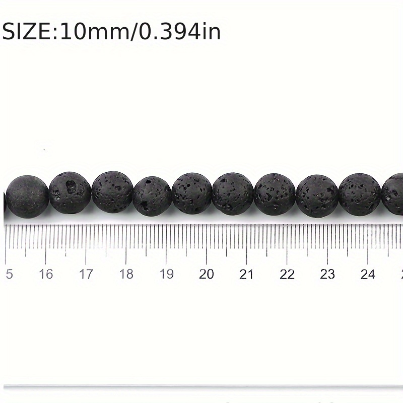 A Strand Natural Black Volcanic Rock, High-quality Loose Beads For Diy  Bracelets Necklaces And Other Decors Jewelry Making Craft Supplies - Temu