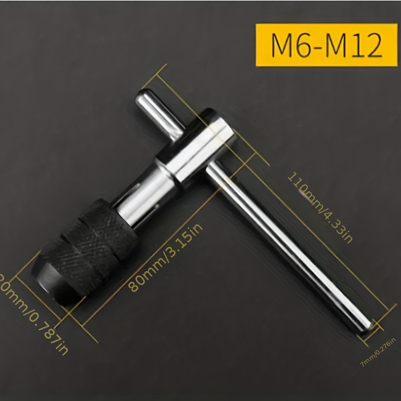Clé à cliquet réglable M3-M8 et accessoires de taraudage manuel