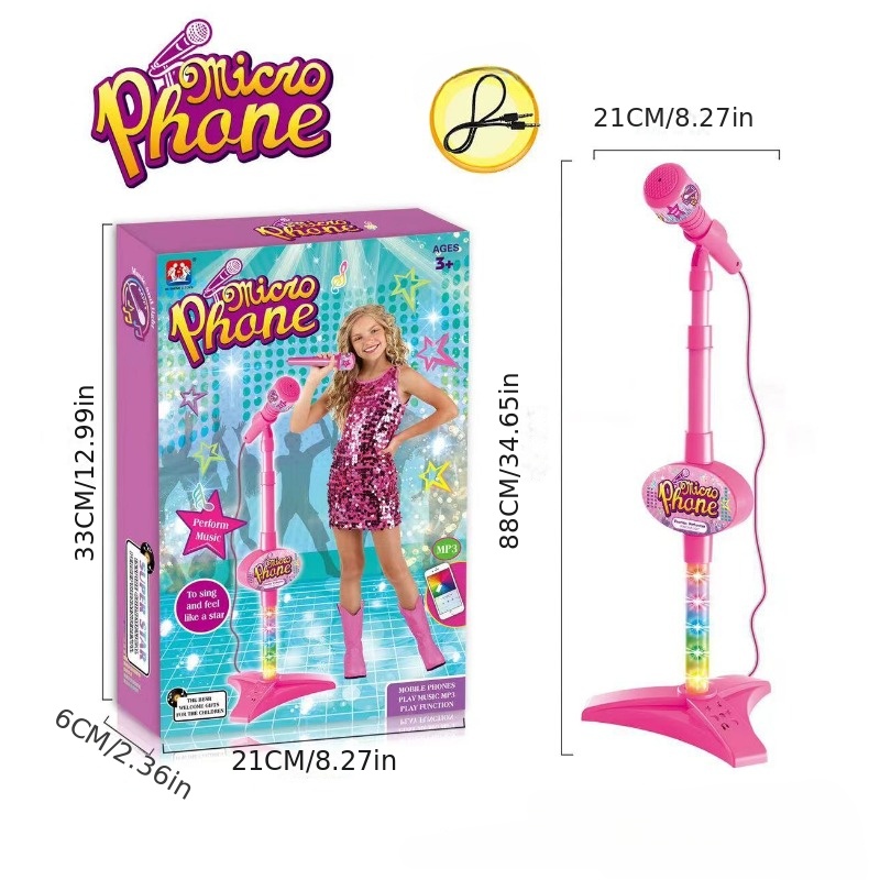 Microfono De Juguete Barbie Con Pedestal
