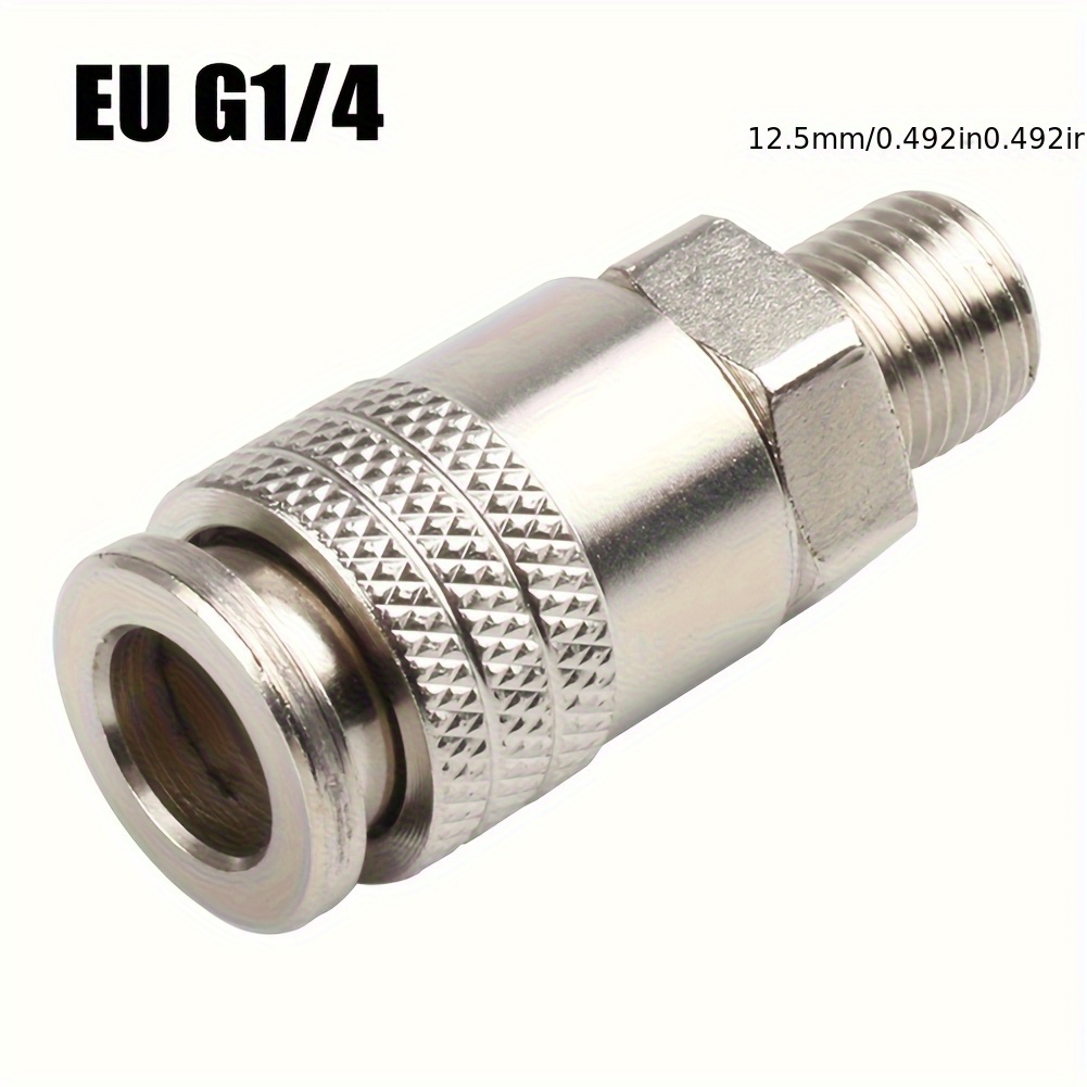 Image of Metal Pneumatic Joint G1/4 Male Thread Eu Standard Quick Connector, Length 53mm, Non-electric, Suitable For Air Compressor