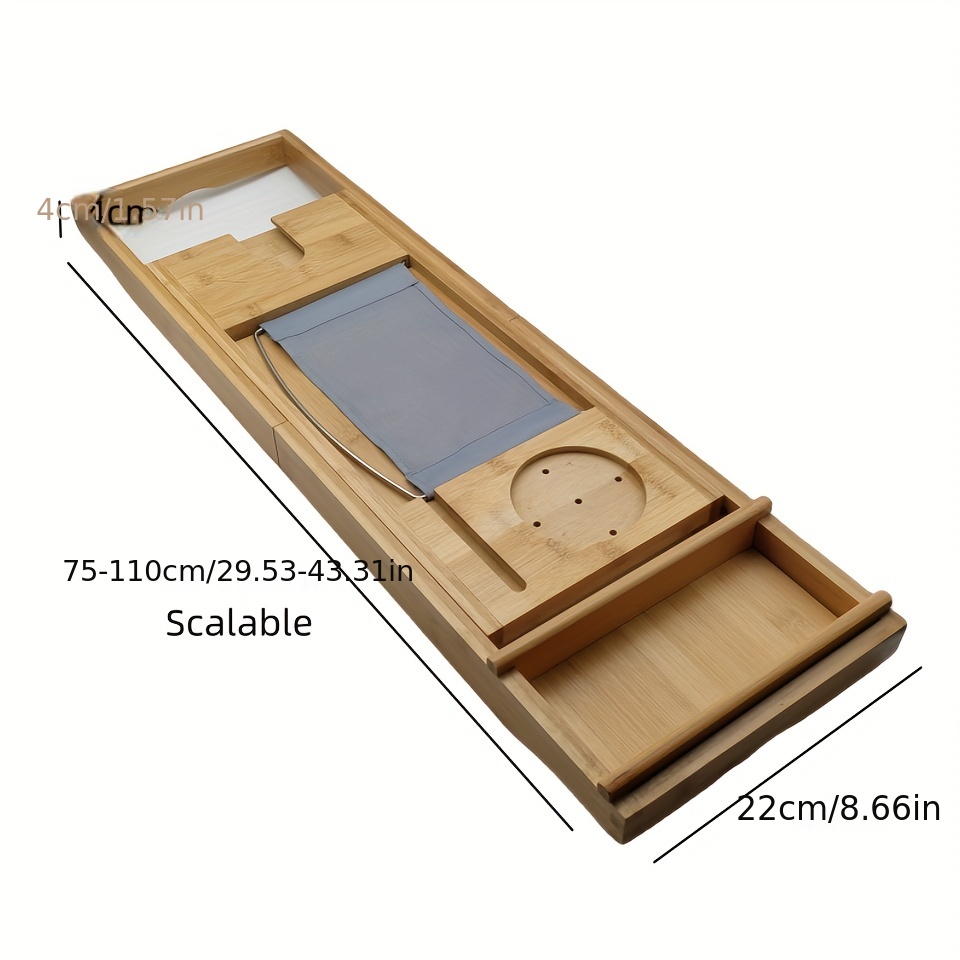 Scalable Bathtub Tray, Plastic Tub Shelf, Shower Bathtub Tray