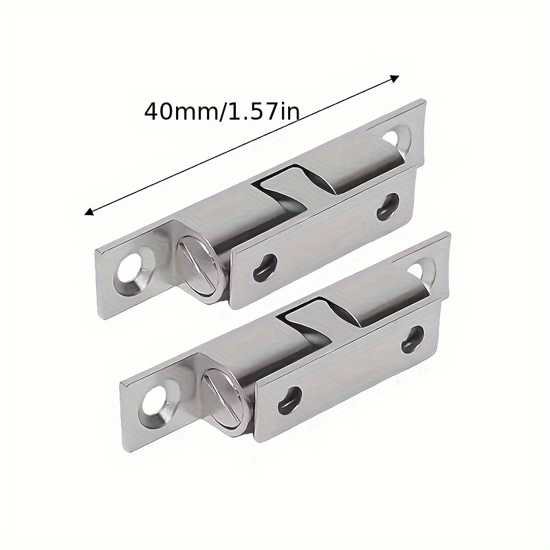 2pcs Furniture Door Ball Latch Brass Double Roller Catch Latches Cabinet Closet Door Adjustable Tension Latch