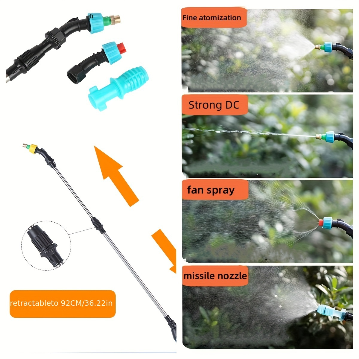 1vnt, 8L Elektriniai Buitiniai Sodo Įrankiai Laistymo Įrenginys, Įskaitant 3 Purkštukus