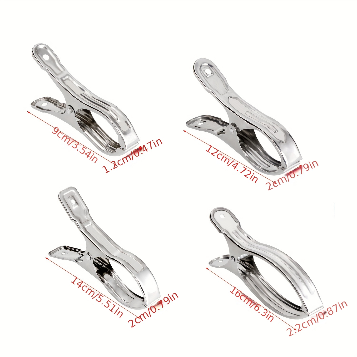 4pcs Heavy Duty Clothespins Multi-functional Clothes Pin