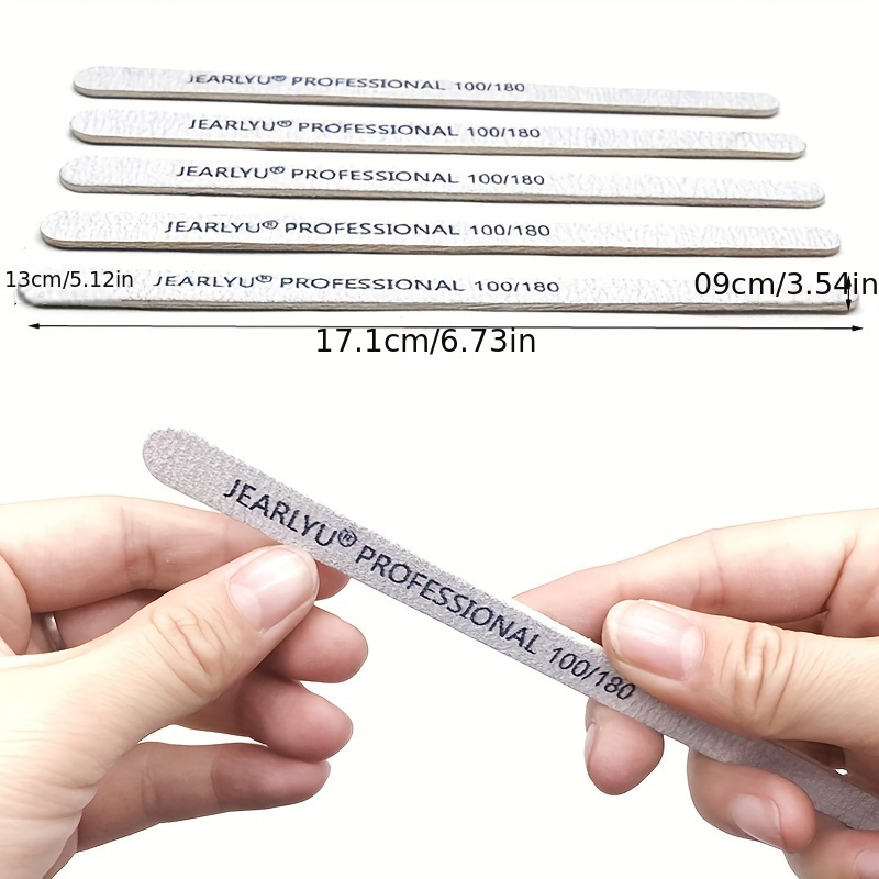 100pcs Professional Double-Sided Grey Sandpaper Nail File Set