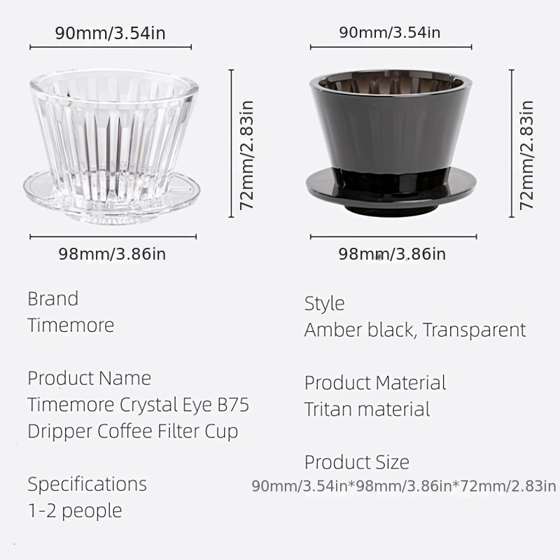 Coffee Filter Cup Wave Eye B75 Dripper Hand Pour Coffee Drip - Temu Canada