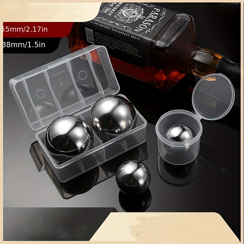 55mm Stainless Steel Metal Balls Round Stone Ice Cube Whiskey Ice