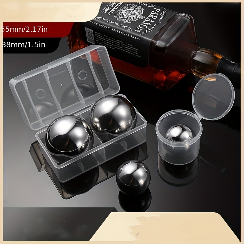 304 Stainless Steel Ice Ball Whiskey Instant Frozen Ice Wine Stone Ice  Cubes Do Not Melt Metal Round Ice Ball Suitable For Wine Table - Temu