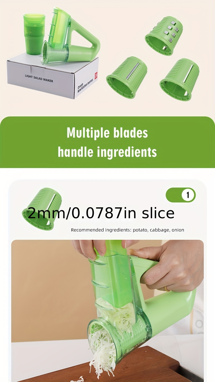 multifunctional electric handheld vegetable chopper and slicer usb rechargeable stainless steel blades abs body   potato slicer french fry cutter salad maker details 12