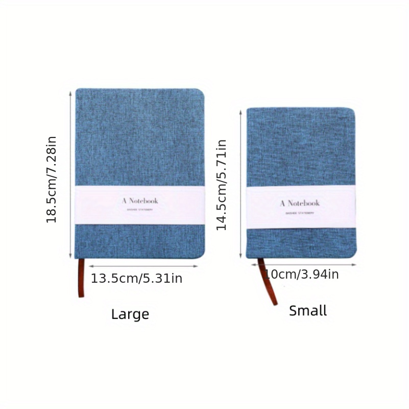 Large Hard Linen Journal, Lined Paper