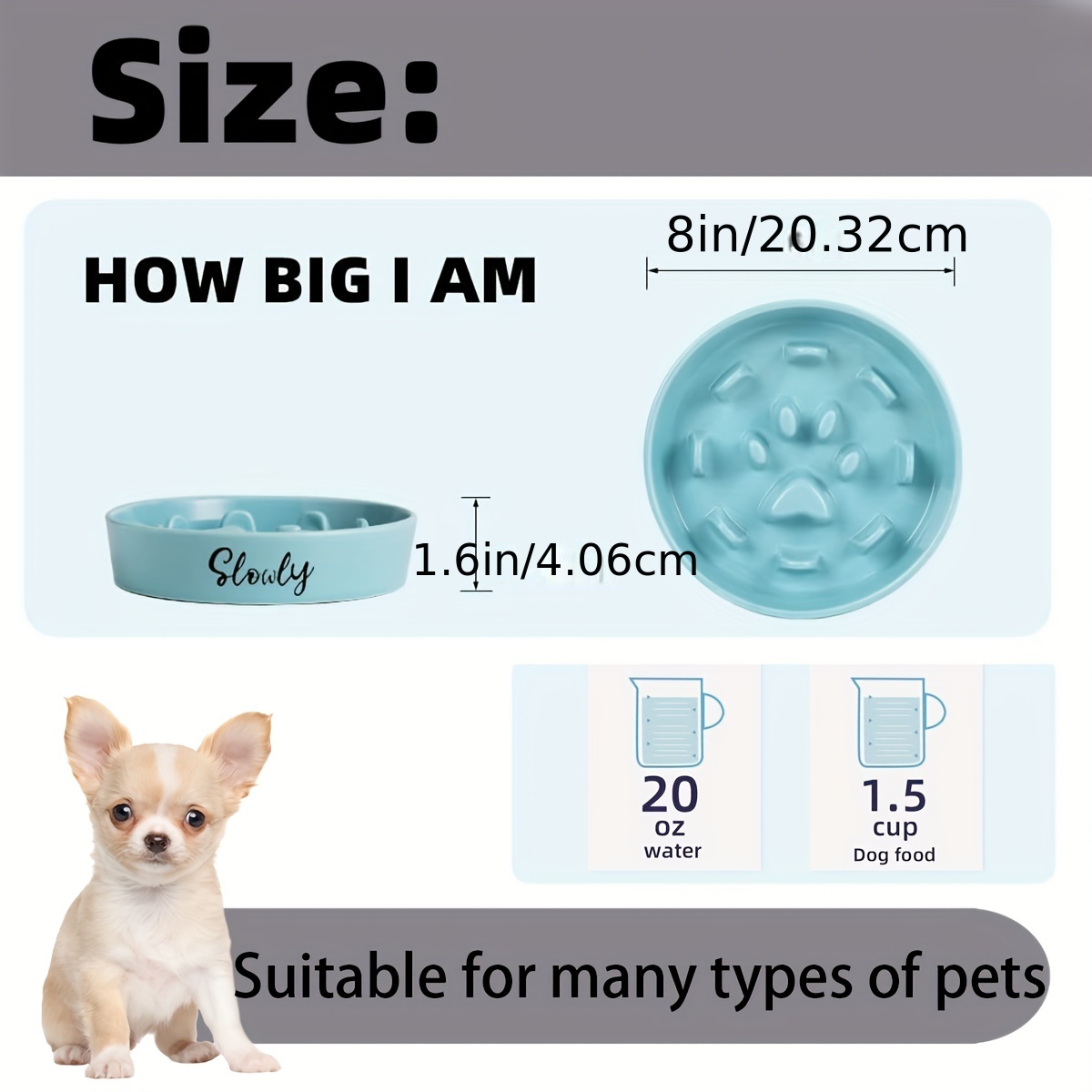 Slow Feder Dog Bowl Ceramic Dog Puzzle Food Bowl Water Basin - Temu