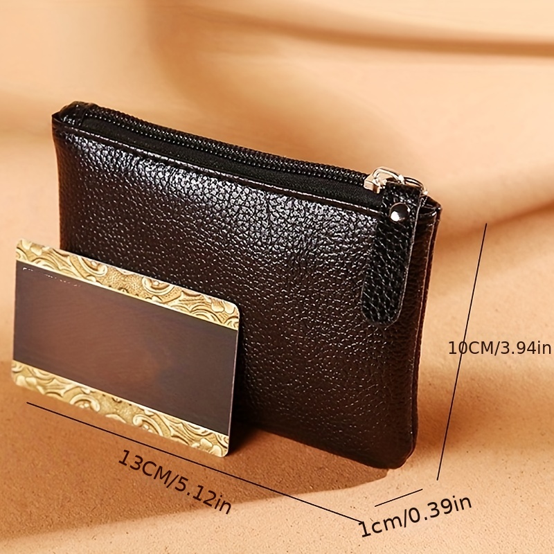 PVC Faux Leather Wallets for Women, Artificial Leather Gift Box Packing  Ladies Small Cute Purses with Zipper Coin Pocket Women's Mini Wallet with  ID