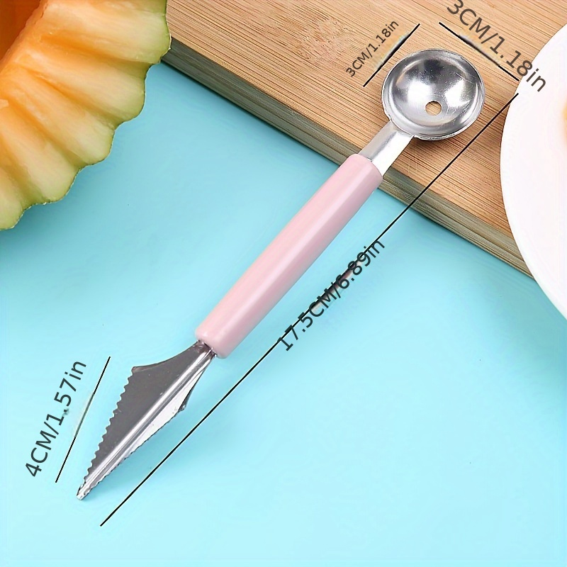 Goxawee Double-headed Melon Baller Scoop, Stainless Steel Fruit Carving  Cutter Knife, Dual-purpose Stainless Steel Cooking Spoon For Diy Cutting  And Scooping Watermelon, Cantaloupe, , Ice Cream, Cheese Grater, Meatballs  - Temu