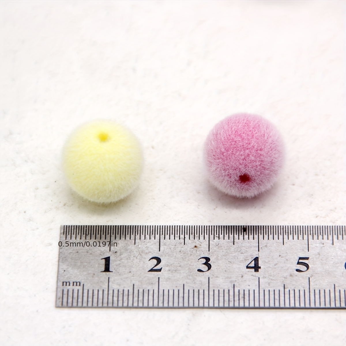 E-shop 12 Stück, 16 mm, flauschige, perlenbesetzte Samt-Langhaar-Perlenketten für Handyketten und Zubehörmaterialien