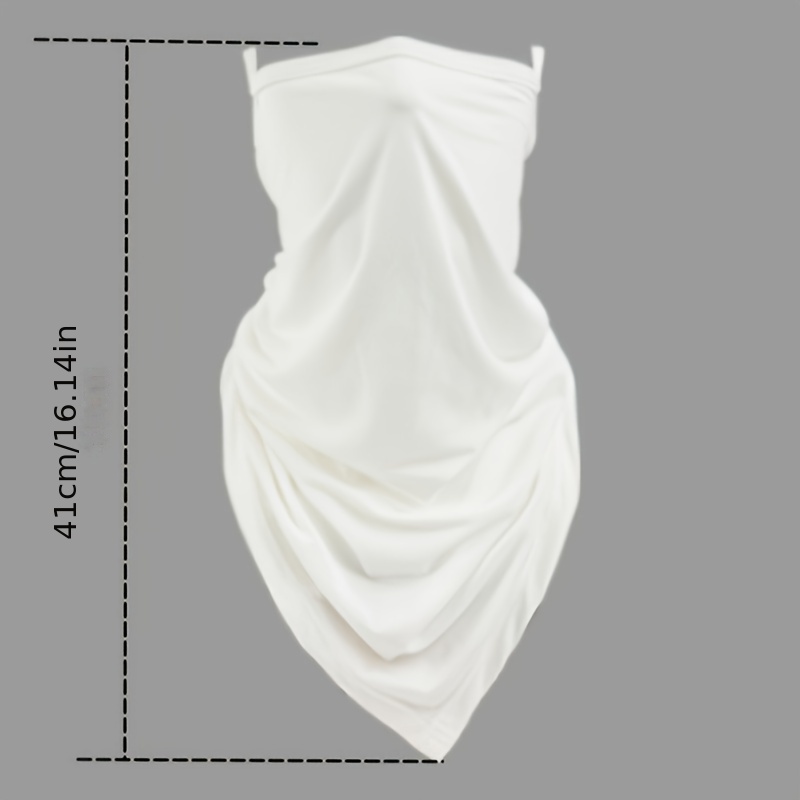 Viscose Hanging Ear Triangle Scarf Summer Outdoor Cycling Sunscreen Mask  Bandana Breathable Moisture Wicking Neck Cover