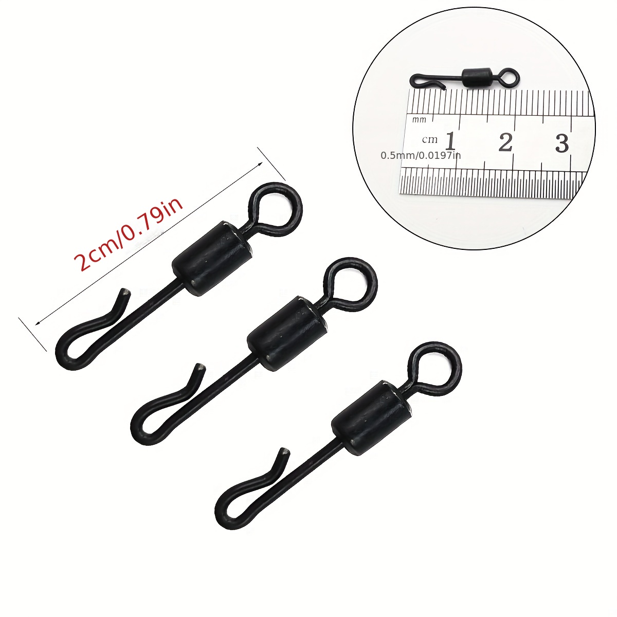 20PCS Carp Fishing Accessories Quick Snap Hook Leader Swivel Clips