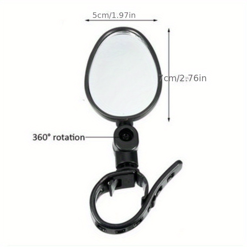 2pcs Bike Mirrors Wide angle Convex Mirror for Bicycle Flat View Mirror