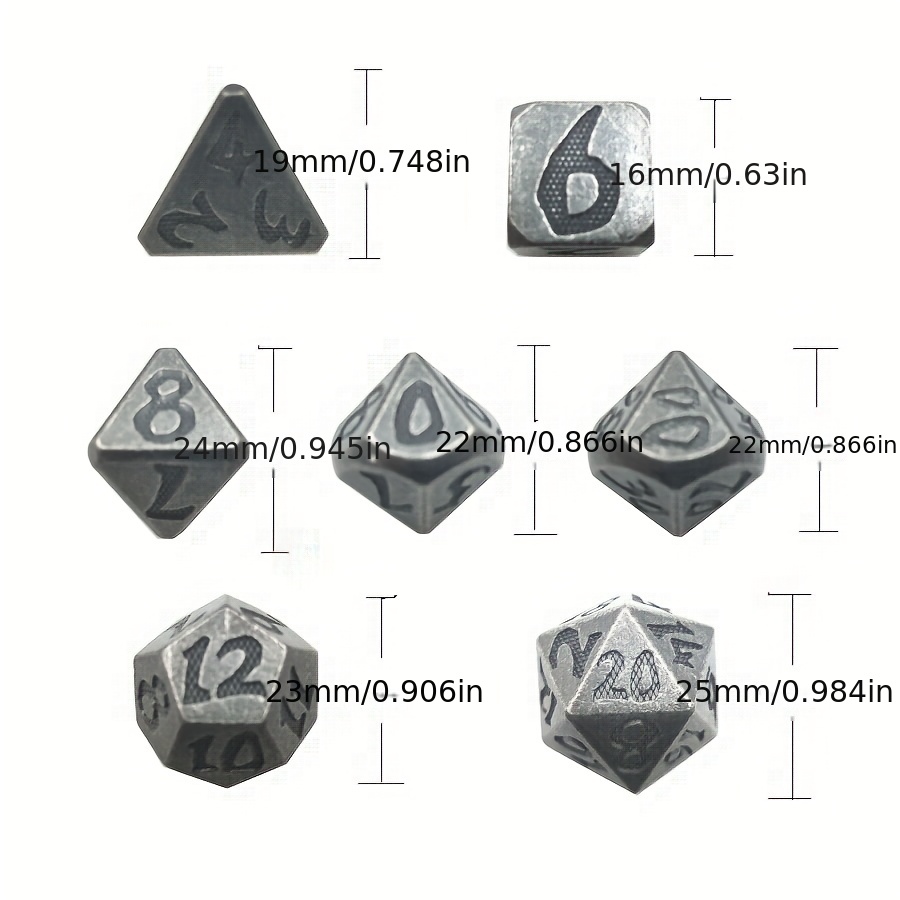 Dragon Scale Metal Glowing Dice Set