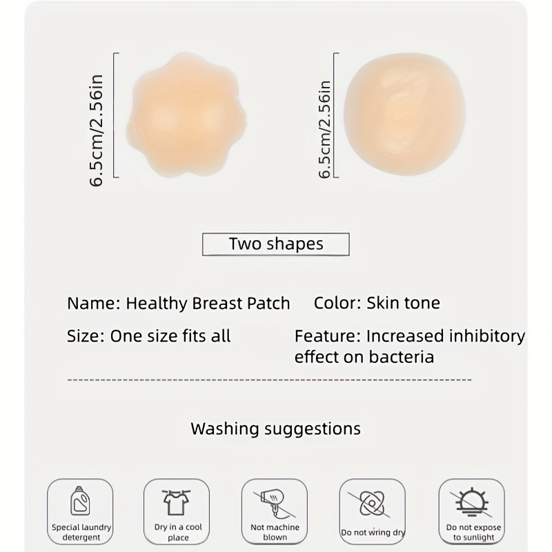 Uniform Size 1 Pair Reusable Silicone Nipple Covers, Strapless Invisible  Self-adhesive Breast Lift Pasties, Women's Lingerie & Underwear Accessories