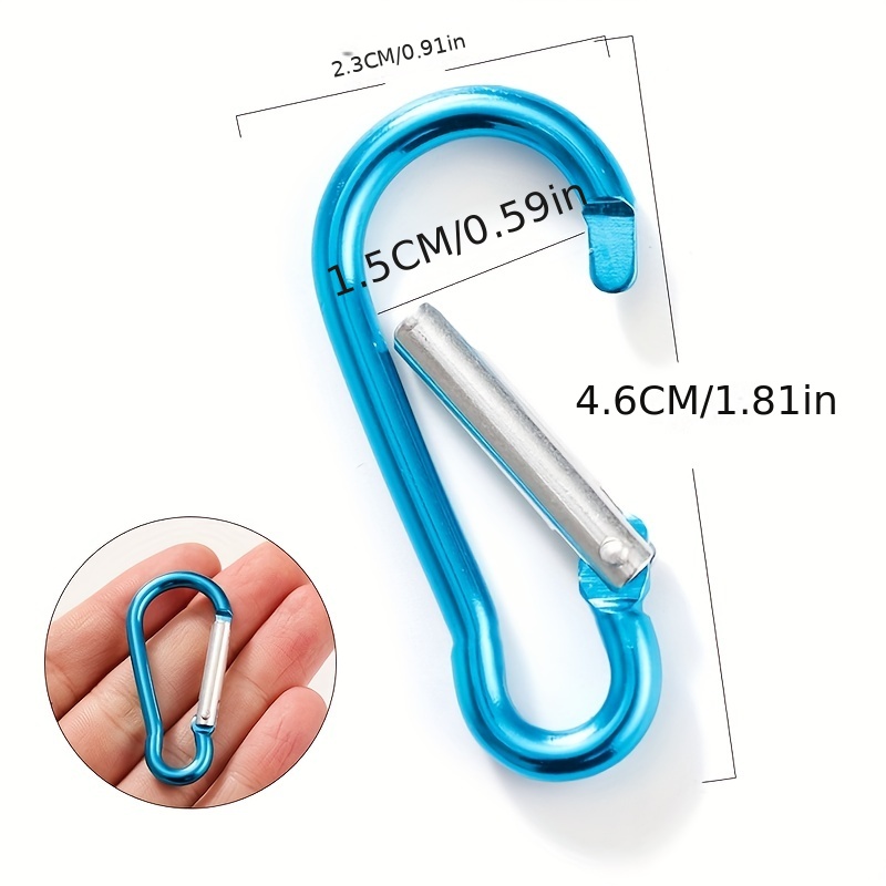 20pcs Durable Mini Carabiner Keychain For Keys And Camping Tools Aluminum  Alloy D Ring Buckle With Spring Snap Clip Hooks, Check Out Today's Deals  Now