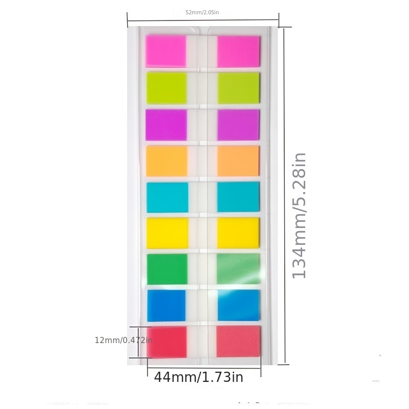 540 Sheets Multicolor Notepad Fluorescent Index Stickers