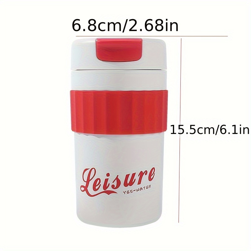 Portable 16oz Double Layers Stainless Steel Coffee Cup
