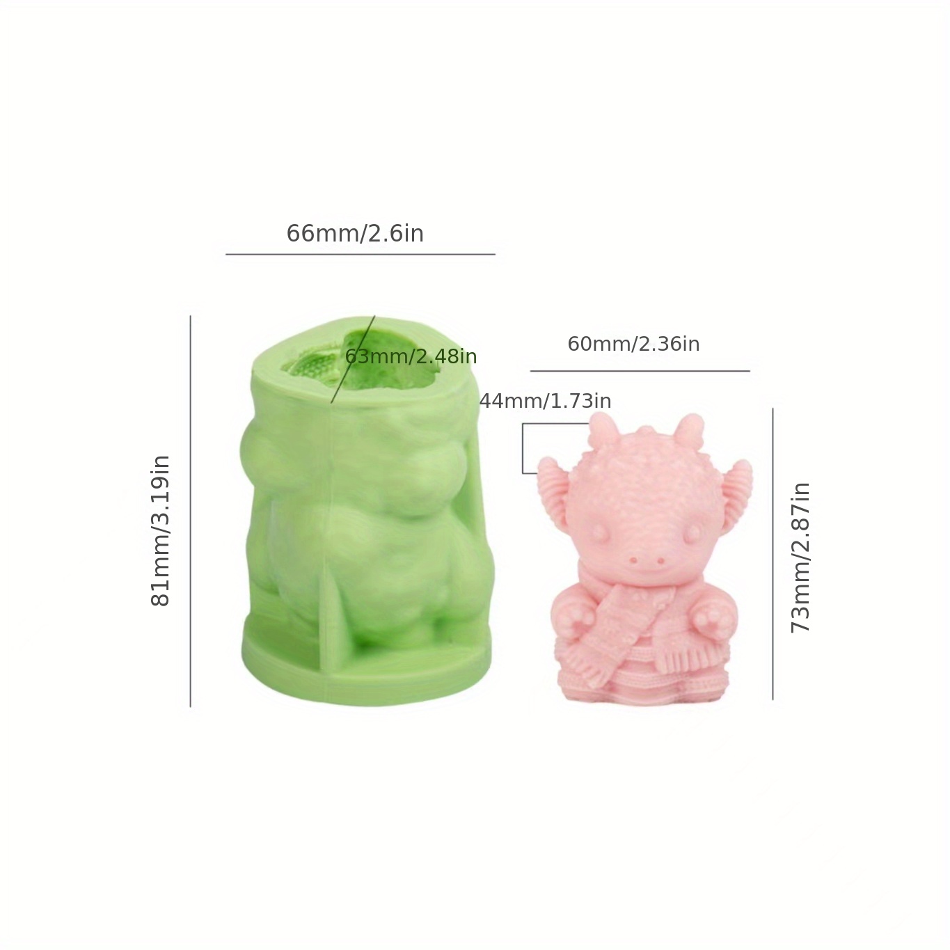 Animal Silicone Molds Chinese Zodiac Candle Making Molds Silicone