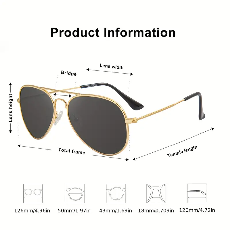 1pair Scratch-resistant Anti-glare Coated Polarized With Ultra-light Metal  Frame And Soft Non-slip Nose Pads