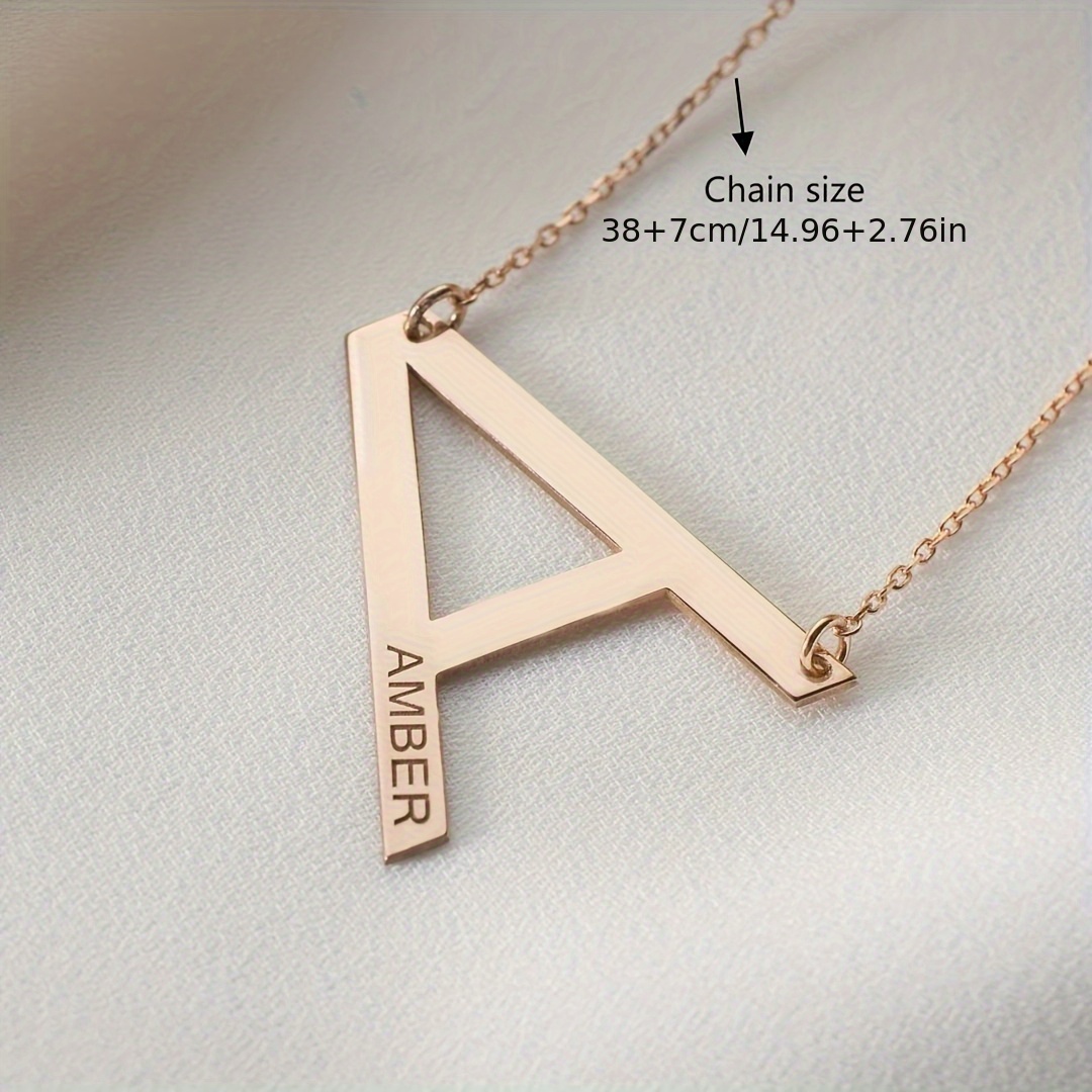 Customized Classic Name Necklace with 26 Letters, Gift for Her
