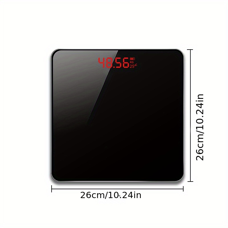 1pc 26cm Tempered Glass Electronic Household Body Weight Scale