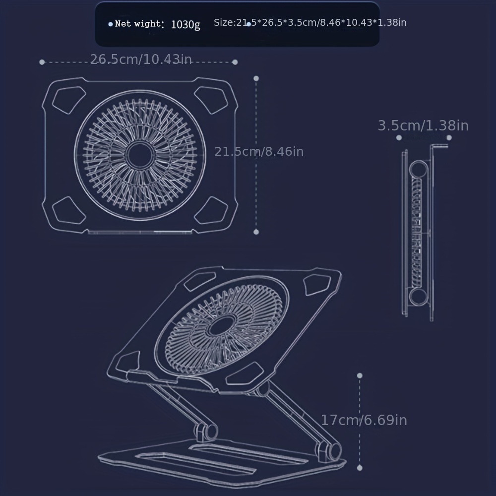 Soporte Para Ordenador Portatil Con Ventilador De Refrigeracion - Temu