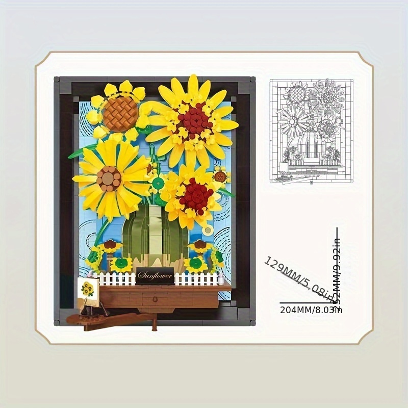 Van Gogh's Sunflowers  Lego painting, Lego creative, Lego art