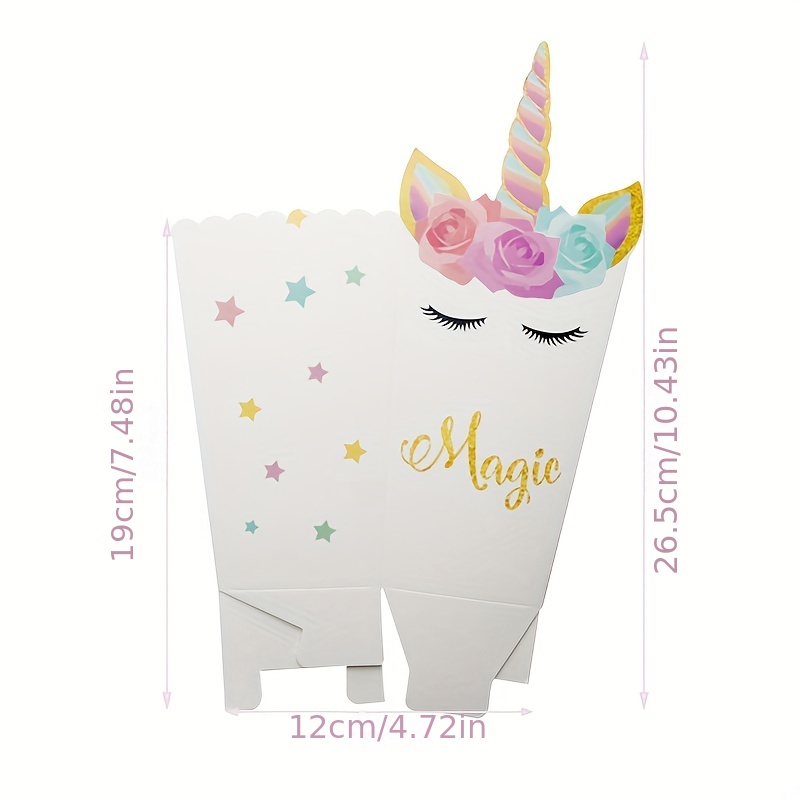 Magic Unicorn Party Gift Box Unicorn Party Popcorn Candy - Temu