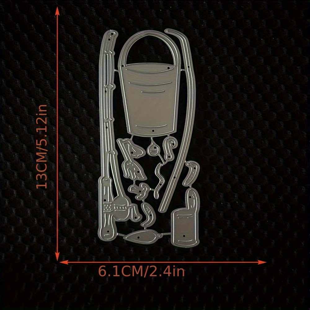 Fishing Pole Metal Cutting Dies Diy Paper Cards Embossed Craft Die Album Template Stencil Decoration
