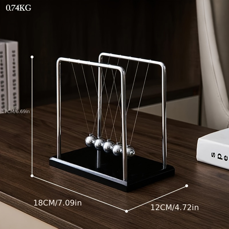 1pc, Modern Simple Newton's Cradle Balance Balls, Stainless Steel, Desk  Ornament For Living Room Bedroom Decor