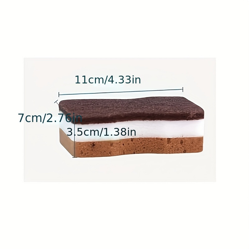 Three-Layer Seaweed Cleaning Sponges, Set of 5/10/20/40pcs