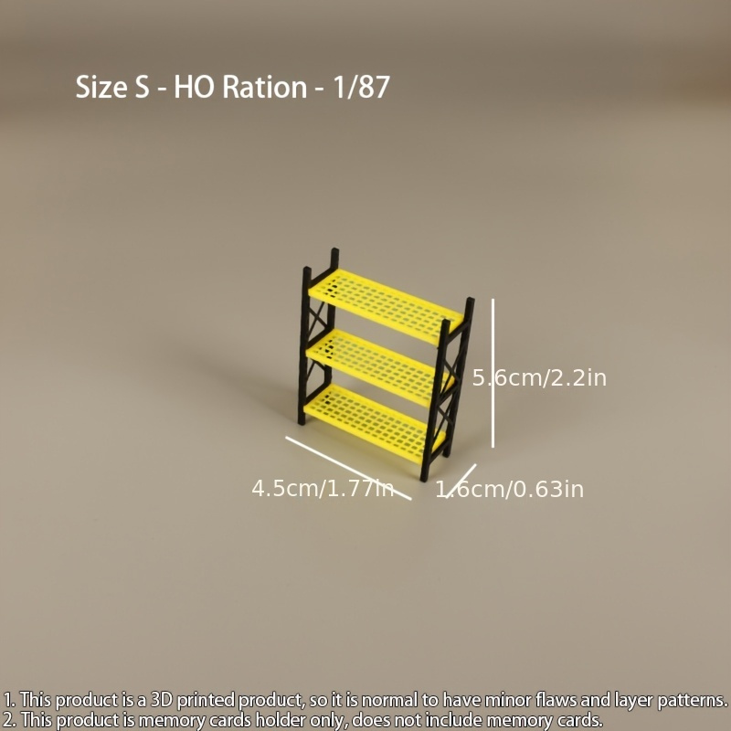 Miniature Industrial Warehouse Cargo Shelf Rack - 1:76 1:87 Scale For , Architectural Displays - Realistic Resin Collectible