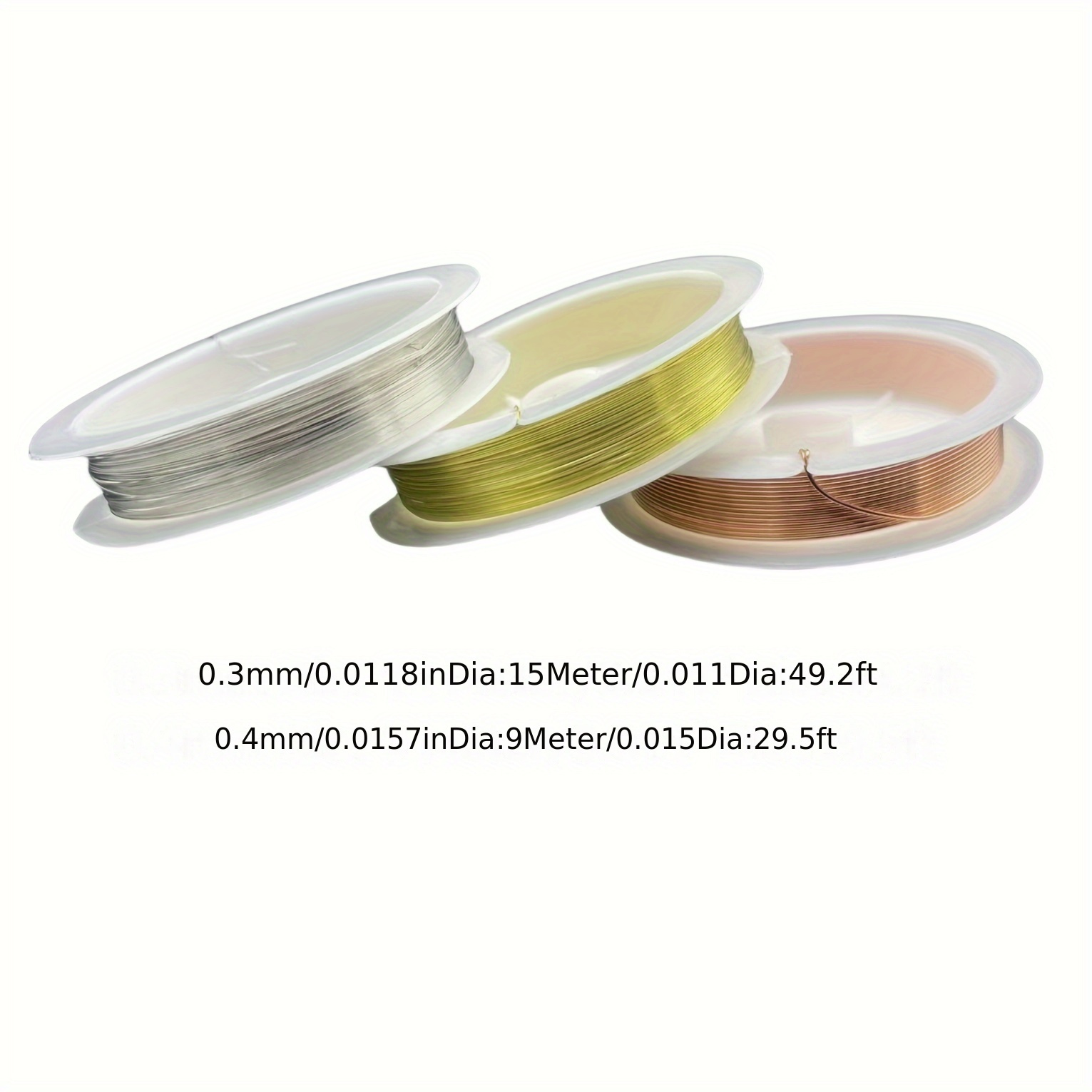 1 Roll 0.2/0.3/0.4/0.5/0.6/0.7/0.8/1mm Sturdy Copper Wire Beading Wire for Bracelet Necklace DIY Jewelry Making Accessories