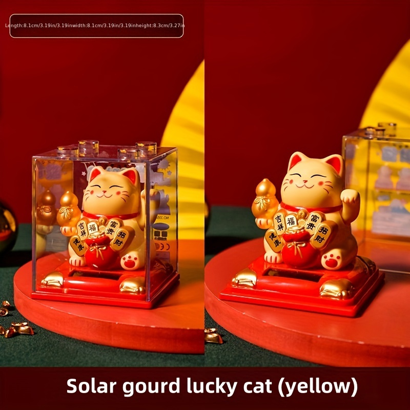 Gato Solar Gatito Suerte Kawaii Japan Fortuna Dinero