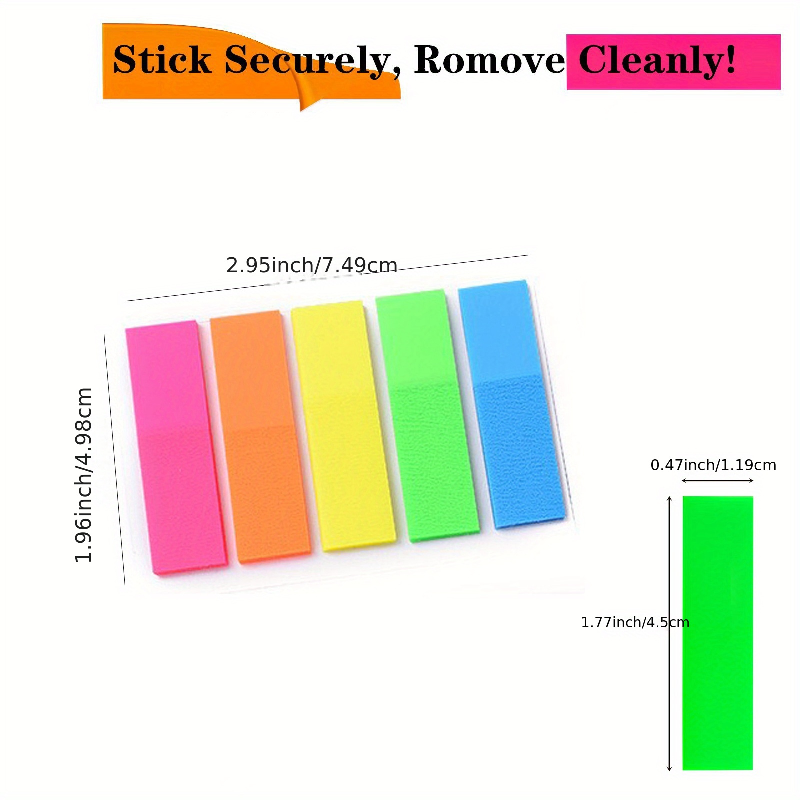 Colored Pet Arrow Flat Flag Index Tabs Pet Sticky Notes Tabs